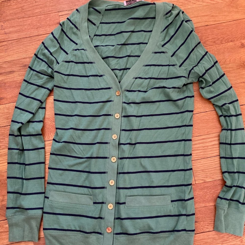 Juicy Couture Y2k Vintage Button-up Cardigan Green & Navy (Size S)